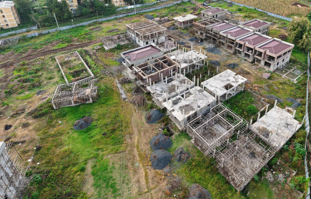 Construction site progress at Negestat Gondar residential village