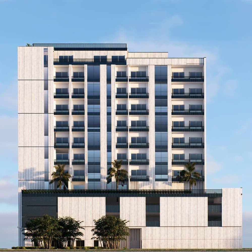 Facade of a modern G+2 villa at Negestat Gondar residential village